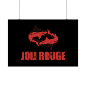 Joli Rouge Red Shark Design – Matte Poster
